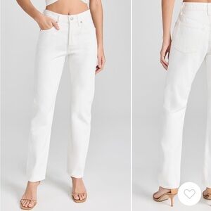 Levi’s 501s white jeans. Color blank slate